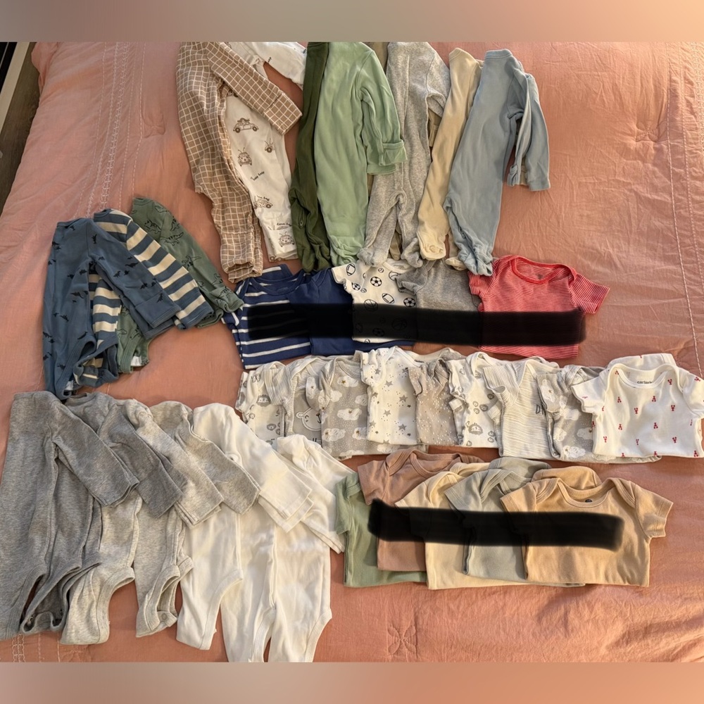 ❌SOLD❌ 50 pieces set of 0-6 months baby clothes